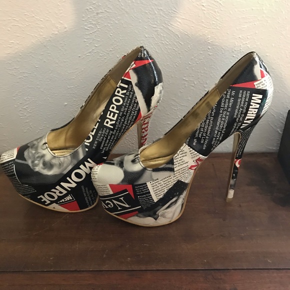 Marilyn Monroe Platform Club Heels size 10 - Picture 3 of 4